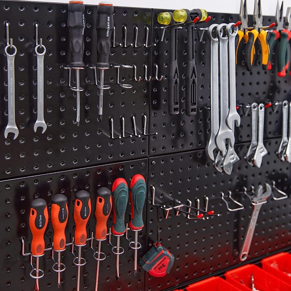 Tools In Metal Workshop - 2/4 Pack Metal Pegboard Wall Panels
