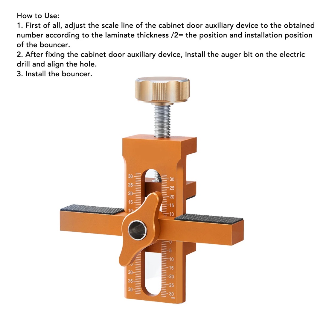 Dowel Jig Kit - Cabinet Door Panel Installation Leveler, Aluminum