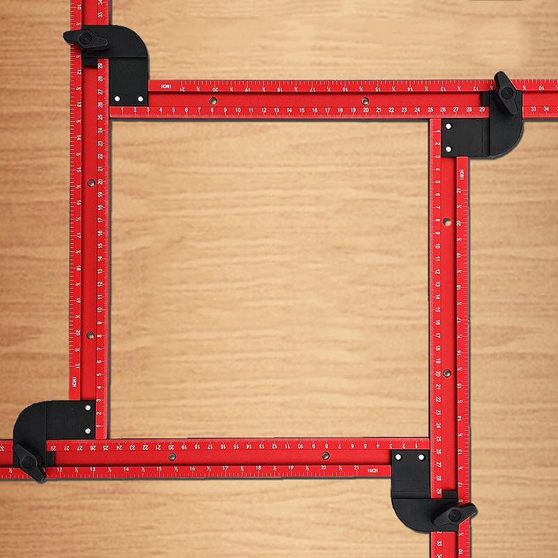 Dowel Jig Kit - 59cm Adjustable Square Router Template Guide,
