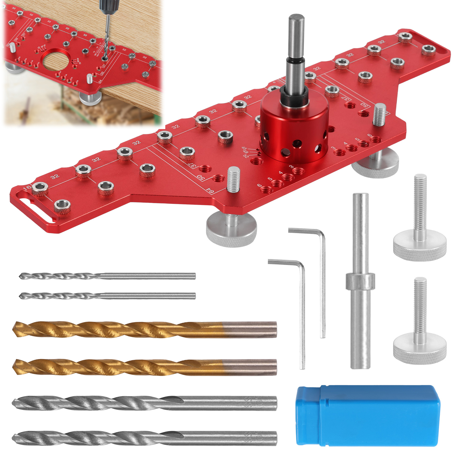 2 In 1 Shelf Pin Jig and Cabin - Dowel Jig Kit ulasan dan harga