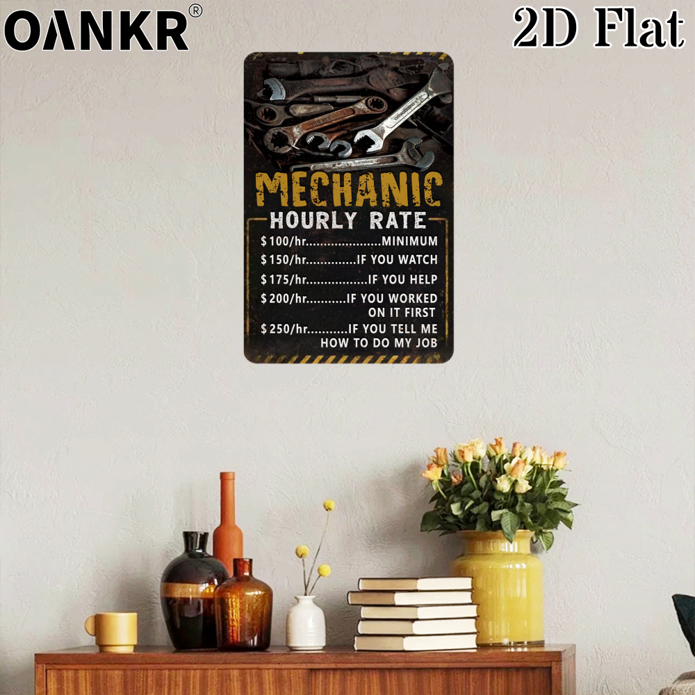 Vintage Garage Metal Tin Sign, - Workshop Tools Hours ulasan dan harga