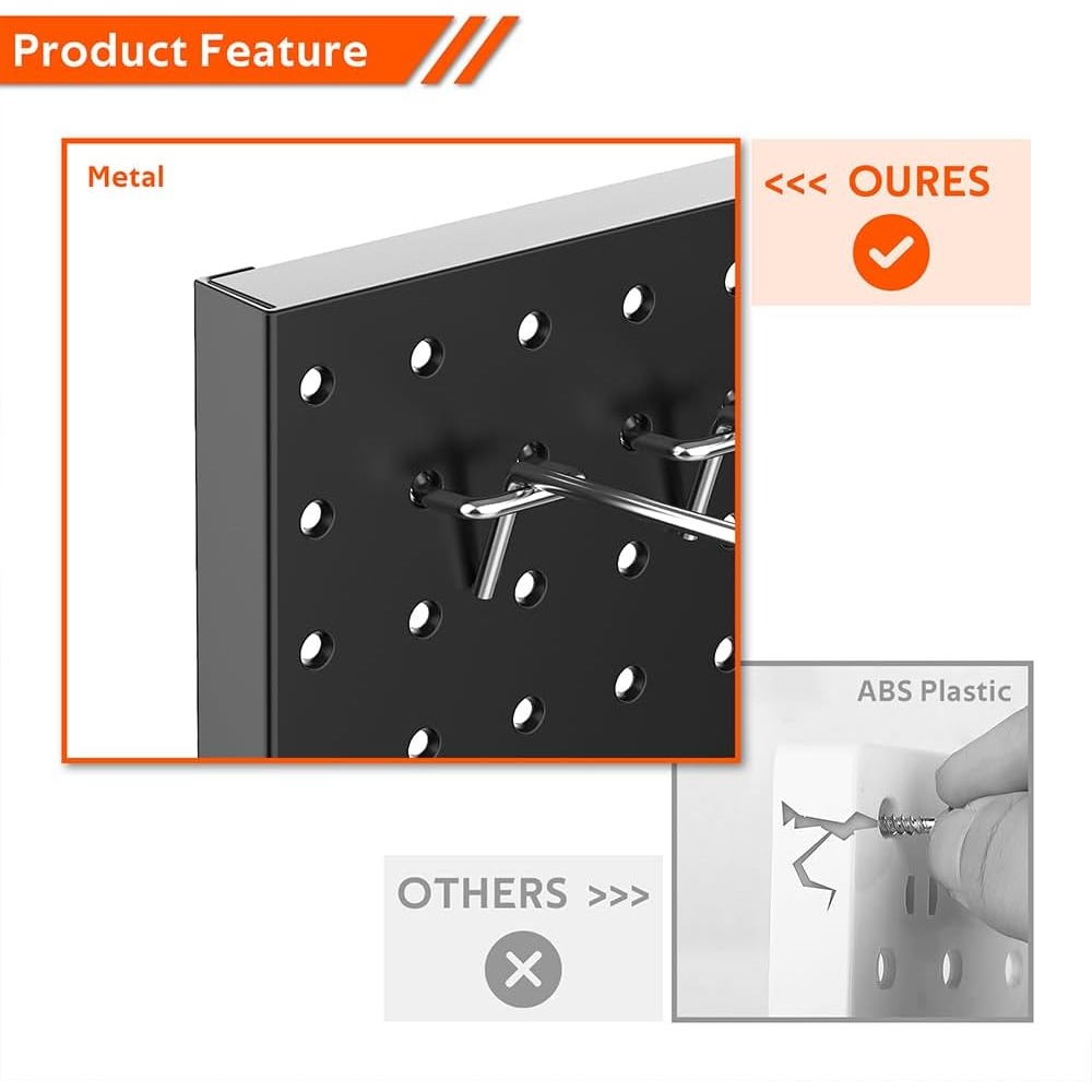 2/4 Pack Metal Pegboard Wall P - Tools In Metal Workshop ulasan dan harga