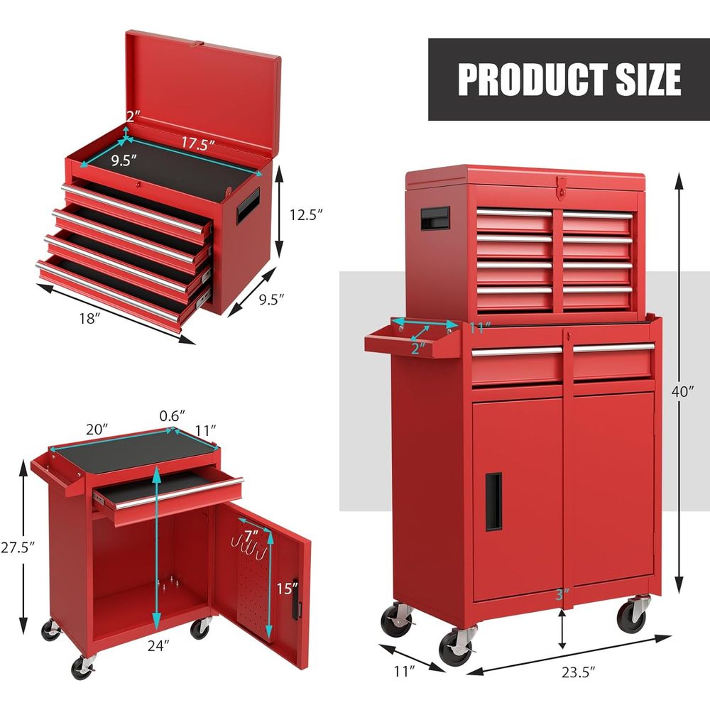 5-Drawer Rolling Tool Chest wi - Tools In Metal Workshop ulasan dan harga