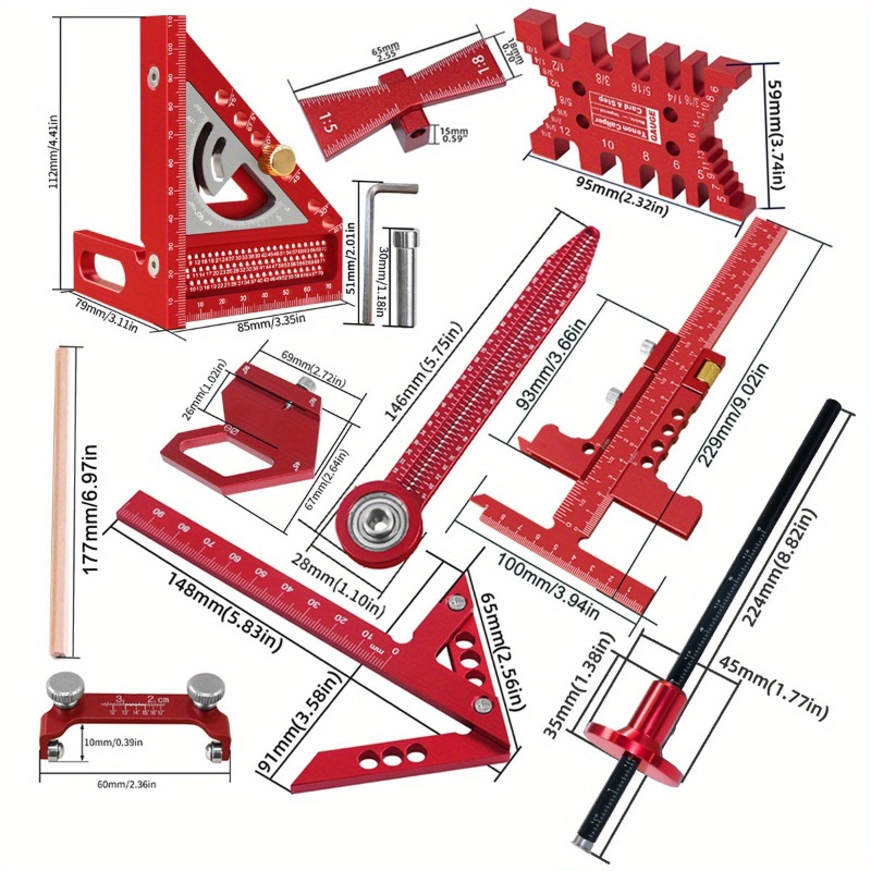 Workshop Carpenter Square Set  - Marking Tools In Workshop ulasan dan harga