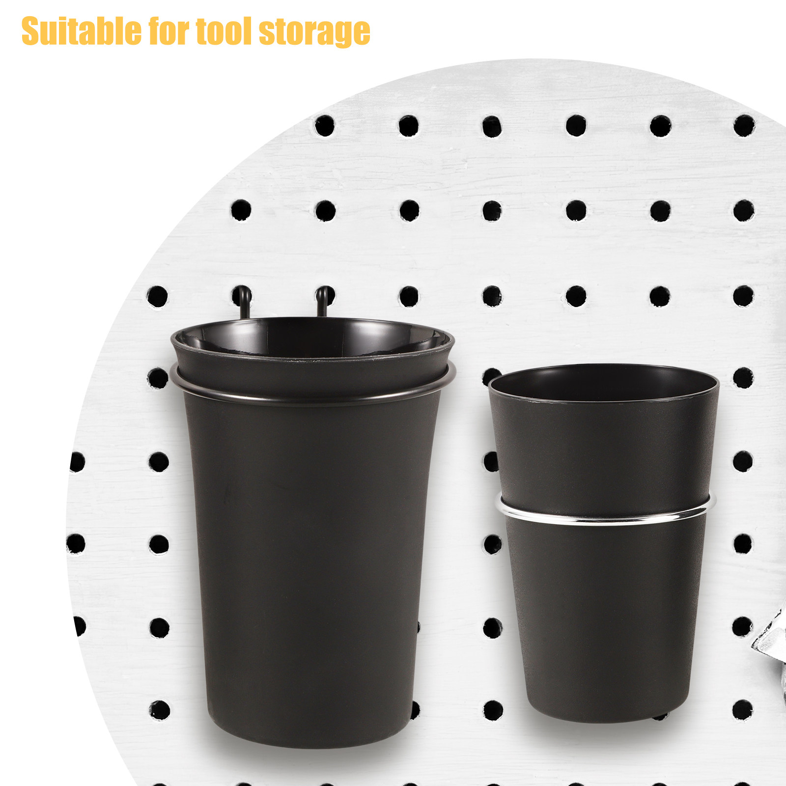 2Pcs Black Pegboard Cup Holder - Workshop Tools Holder ulasan dan harga