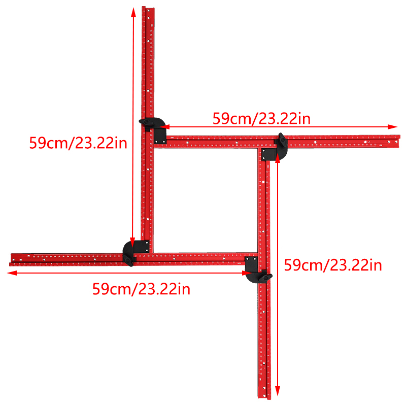 59cm Adjustable Square Router  - Dowel Jig Kit ulasan dan harga