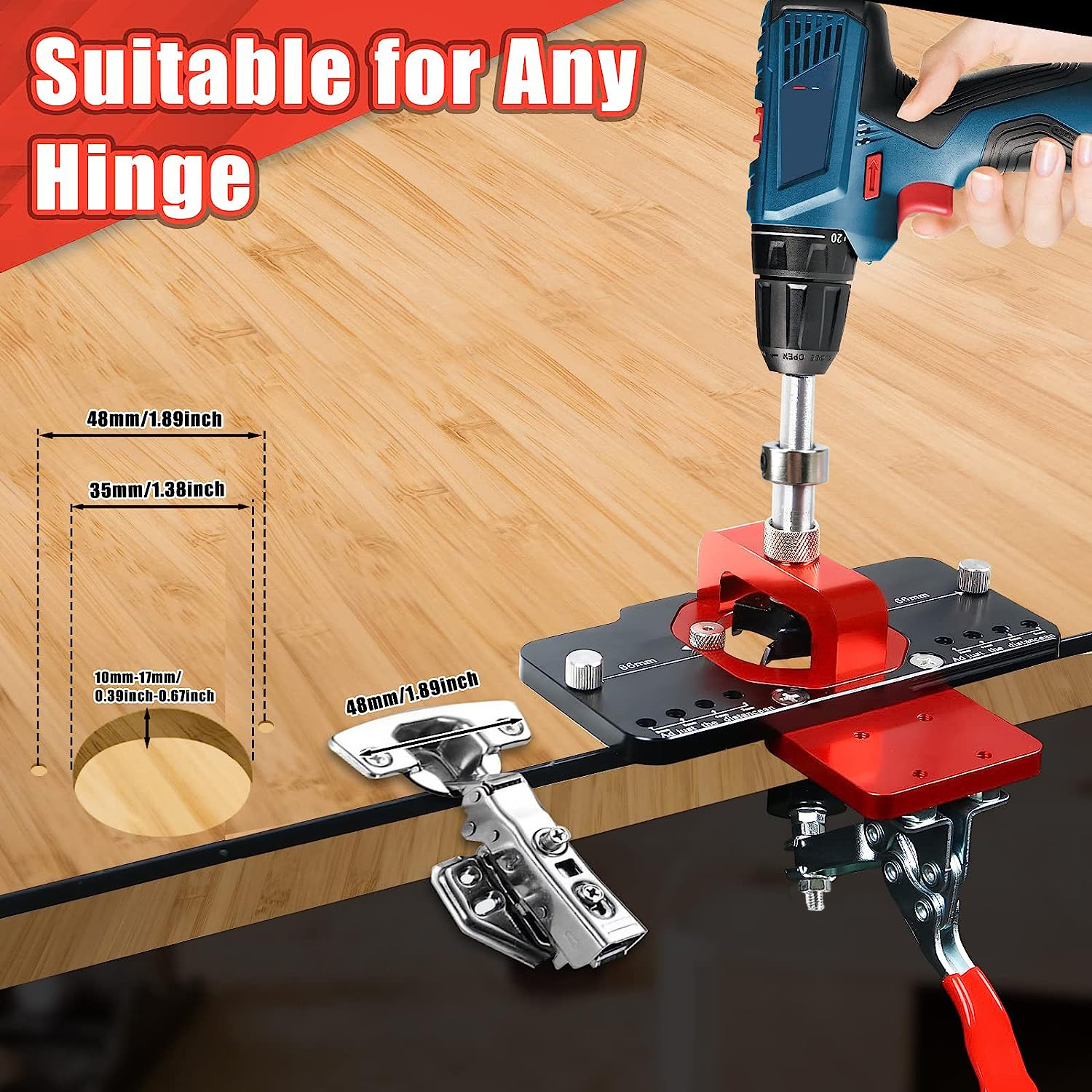 35mm Concealed Door Hinge Jig  - Dowel Jig Kit ulasan dan harga