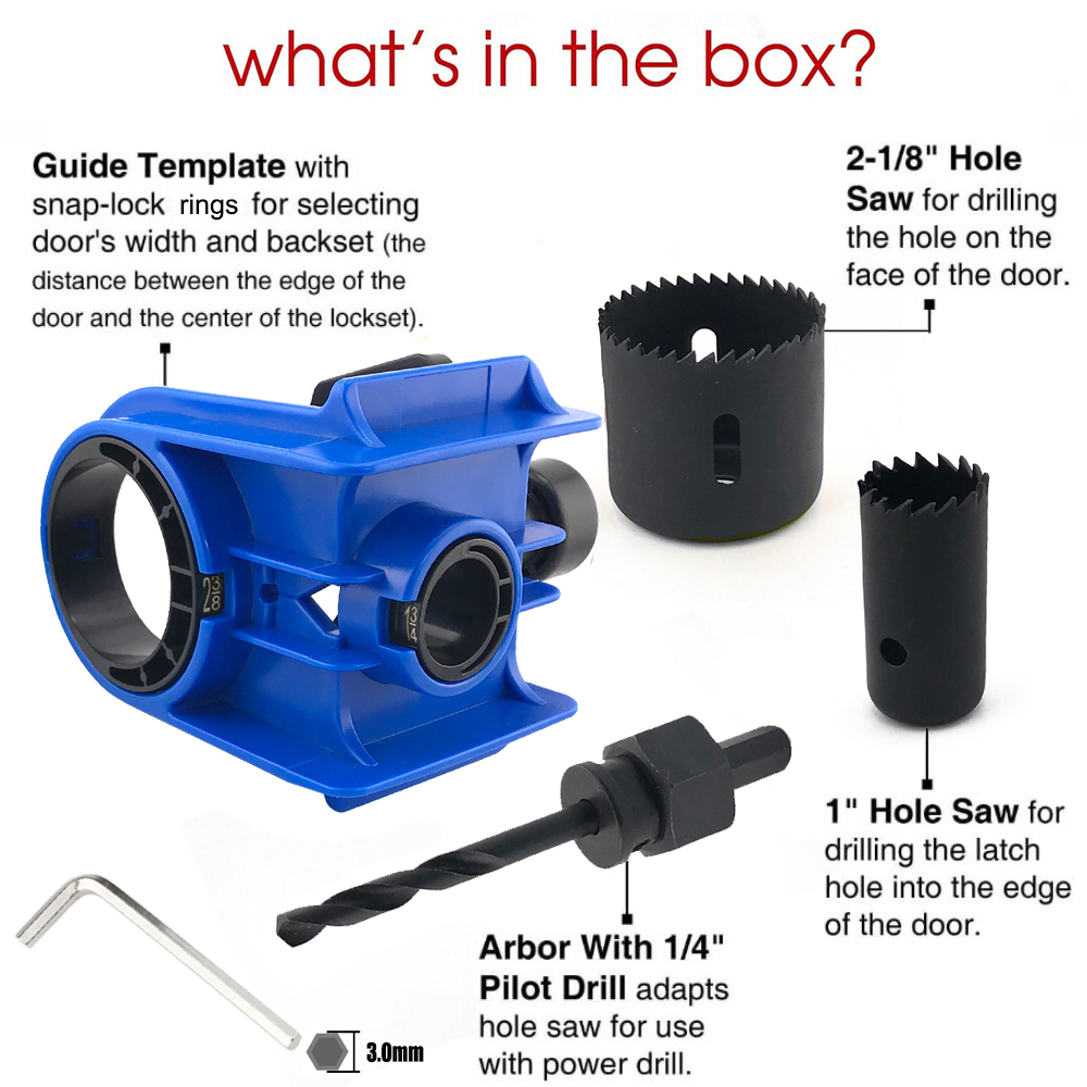 Door Lock Installation Kit, Wo - Dowel Jig Kit ulasan dan harga