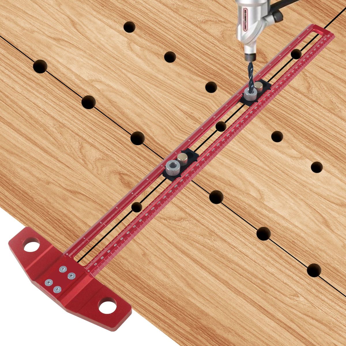 Woodworking 2 in 1 Drilling Po - Dowel Jig Kit ulasan dan harga