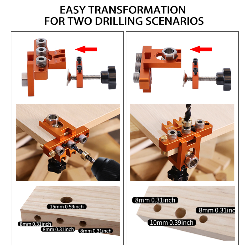 Dowel Jig Kit 3-in-1 Adjustabl - Dowel Jig Kit ulasan dan harga