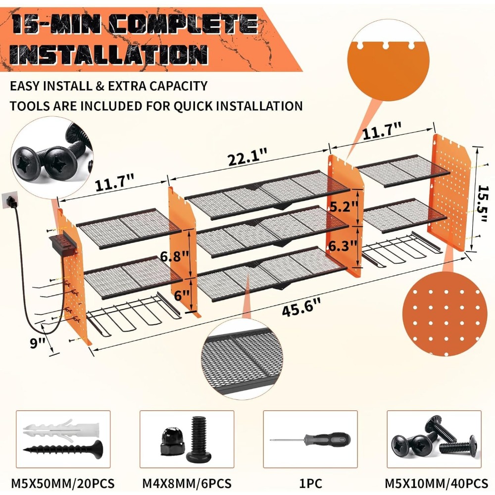 Large Wall Mount Tool Organize - Workshop Tools Holder ulasan dan harga
